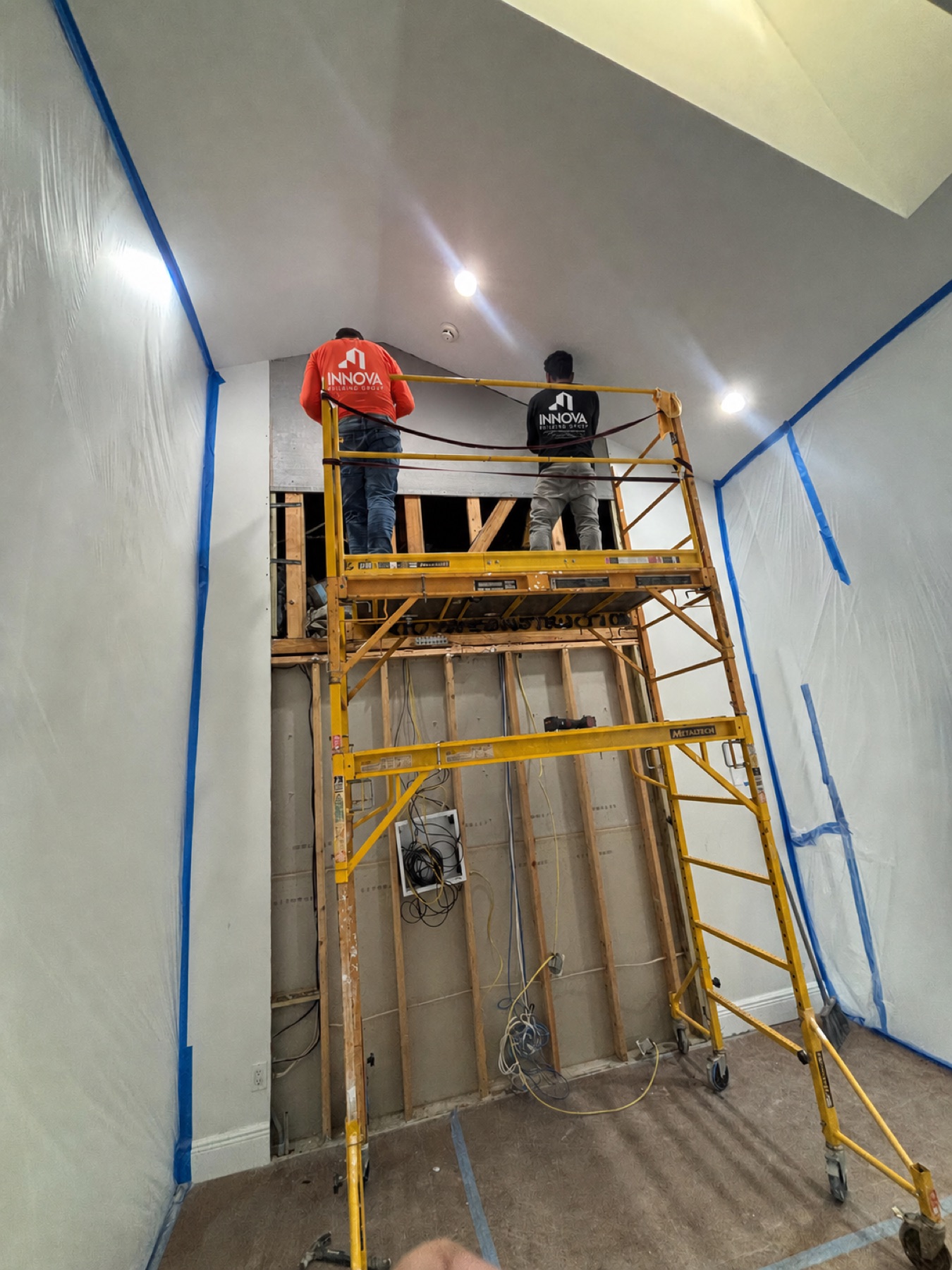 Innova Building Group construction team at work