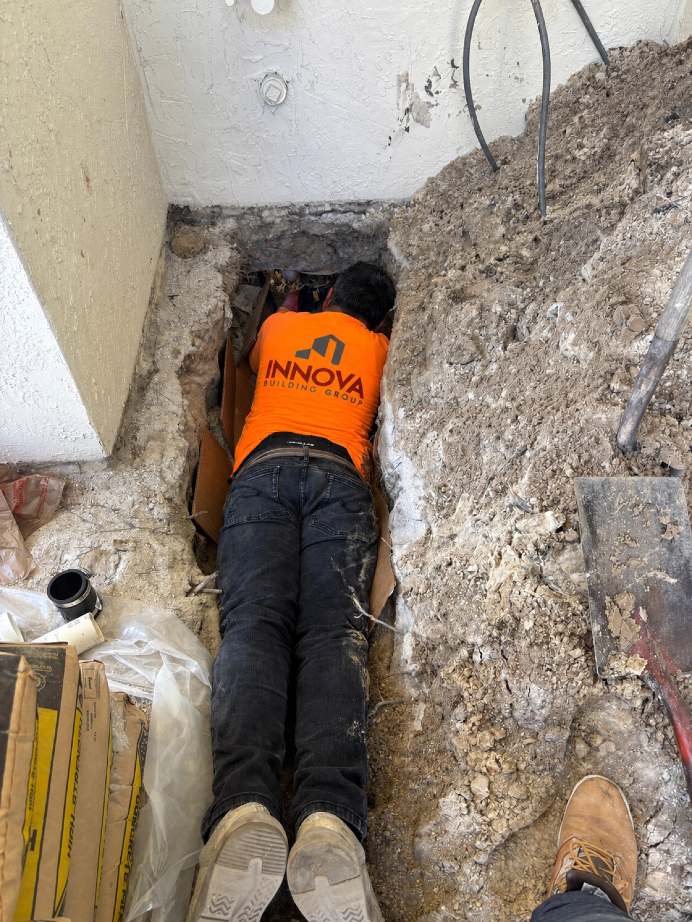 Innova team member at an active job site